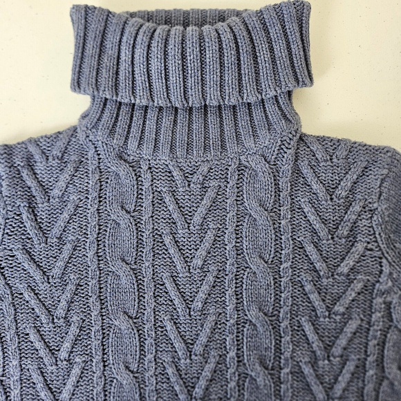 Carhartt Womens XS Cable Knit Turtleneck Sweater Blue 100719 - Picture 8 of 16